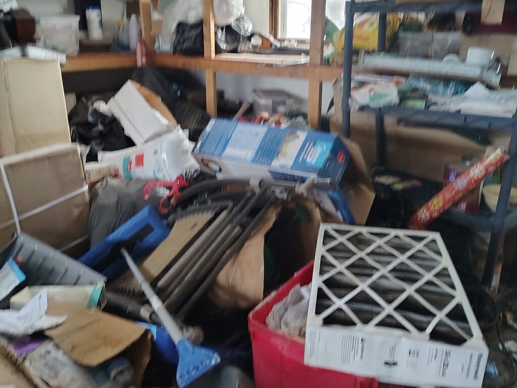 hoarding before room packed 4x3 1 How to Get an Accurate Hoarding Cleanout Estimate Using Photos