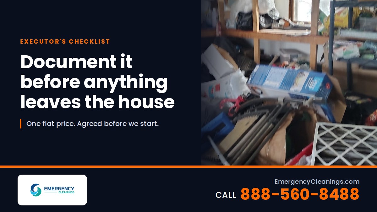Executor's Cleanout Checklist: What to Document Before Anything Leaves the House