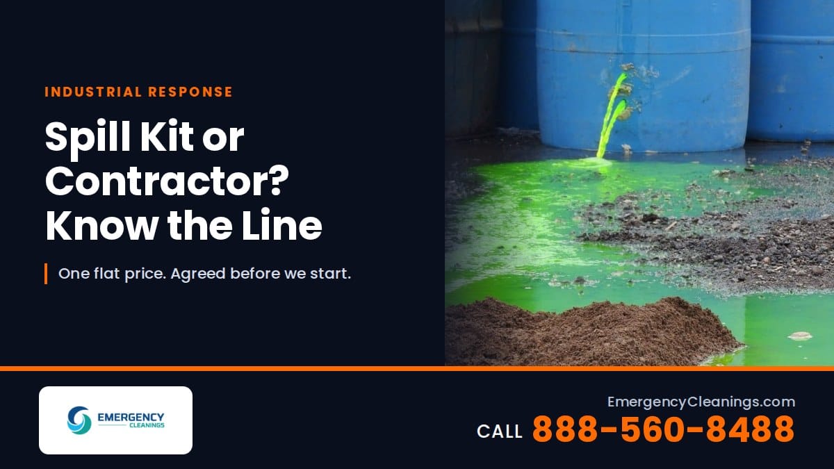 Spill Kit or Contractor? How Facilities Decide Who Cleans a Chemical Release
