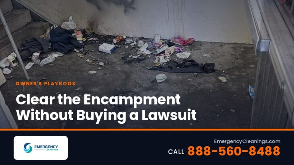 Homeless Encampment Cleanup on Private Property: A Guide for Owners and Managers