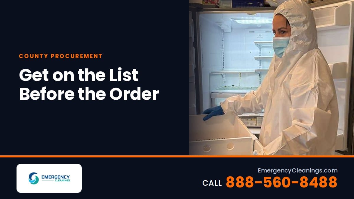 Getting on a County Vendor List for Biohazard and Hoarding Cleanup