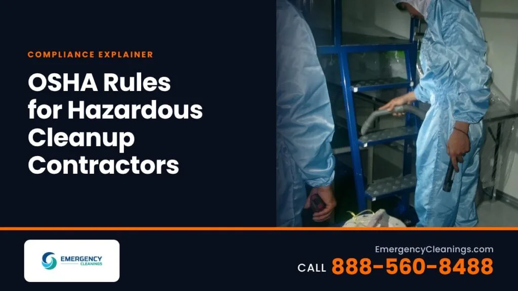 OSHA Compliance in Hazardous Cleanup: What Facility Managers Must Know