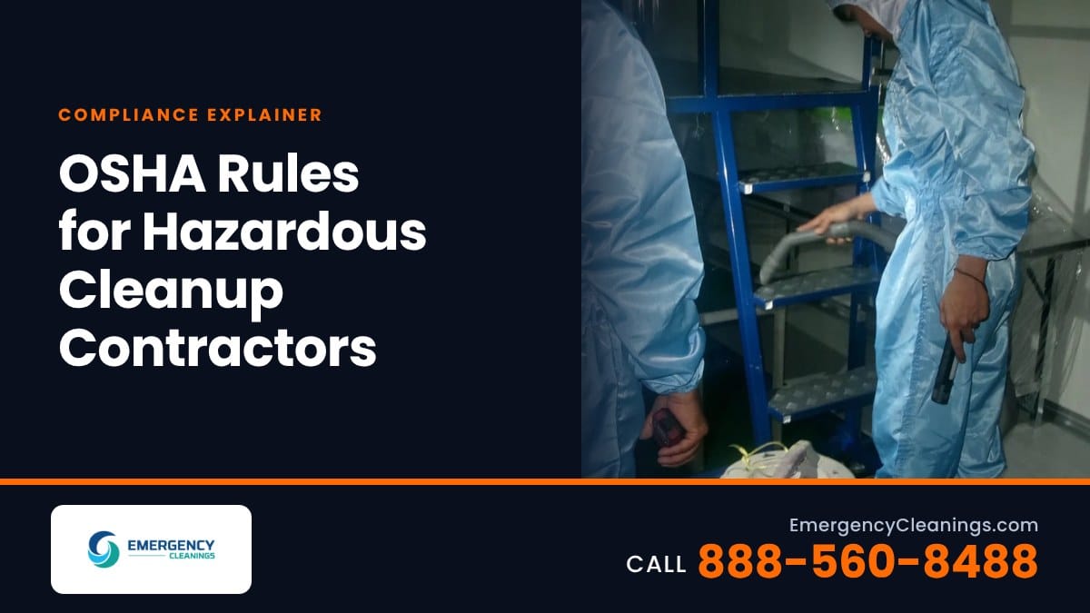 OSHA Compliance in Hazardous Cleanup: What Facility Managers Must Know