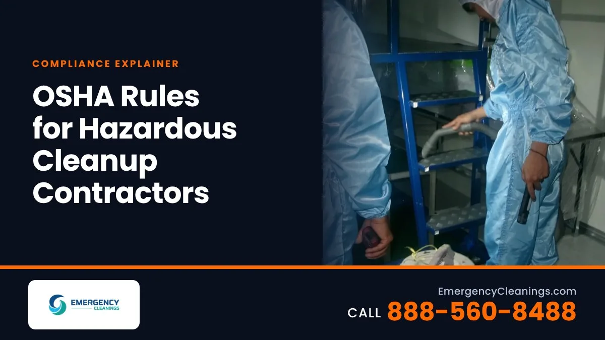 OSHA Compliance in Hazardous Cleanup: What Facility Managers Must Know