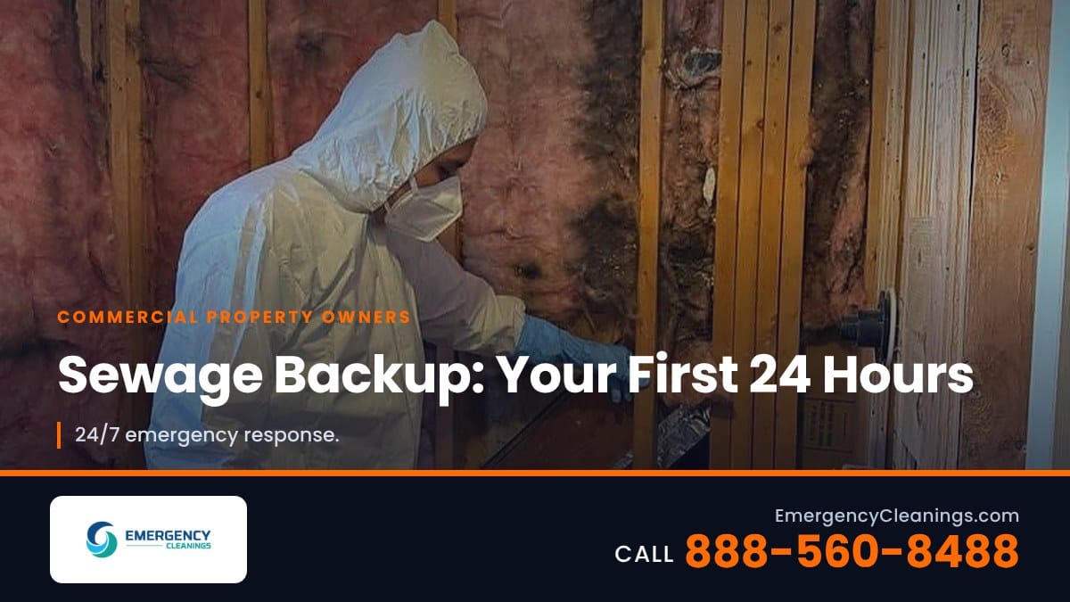 Sewage Backup in a Commercial Building: The First 24 Hours for Owners